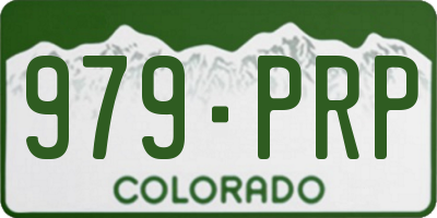 CO license plate 979PRP