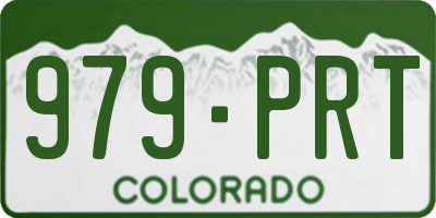 CO license plate 979PRT