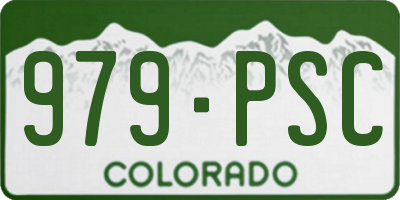 CO license plate 979PSC