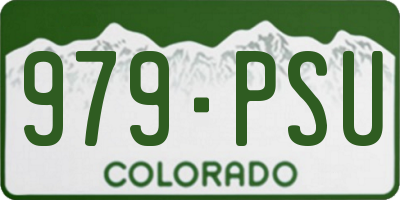 CO license plate 979PSU