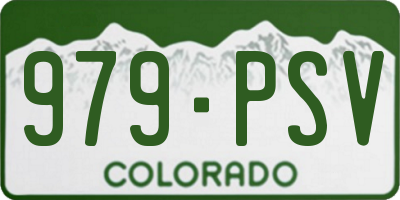 CO license plate 979PSV