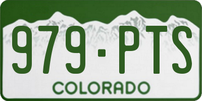CO license plate 979PTS