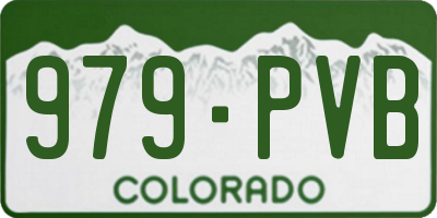 CO license plate 979PVB