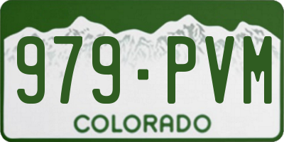 CO license plate 979PVM