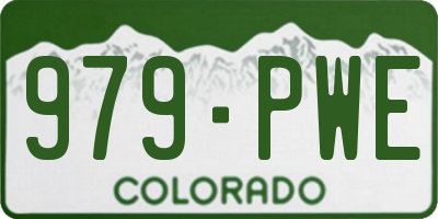 CO license plate 979PWE