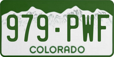 CO license plate 979PWF