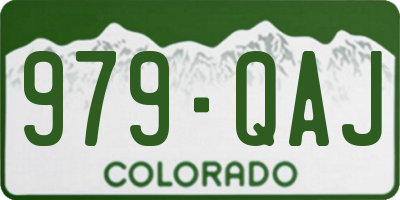 CO license plate 979QAJ