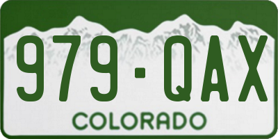 CO license plate 979QAX