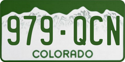 CO license plate 979QCN