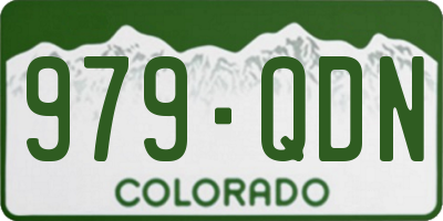 CO license plate 979QDN