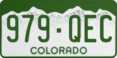 CO license plate 979QEC
