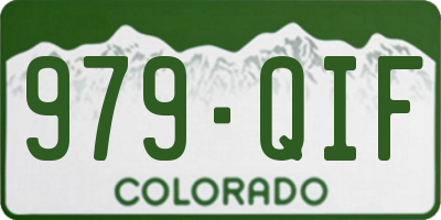 CO license plate 979QIF