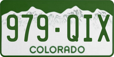 CO license plate 979QIX