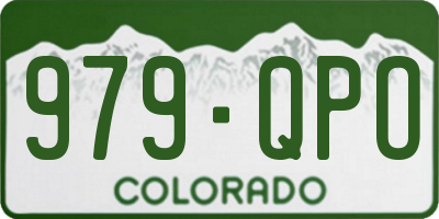 CO license plate 979QPO