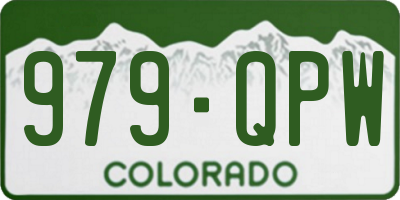 CO license plate 979QPW