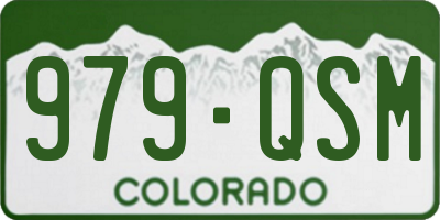 CO license plate 979QSM