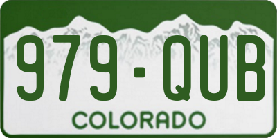 CO license plate 979QUB