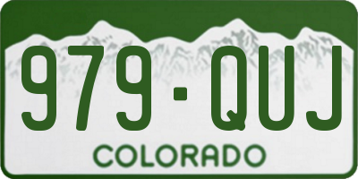 CO license plate 979QUJ