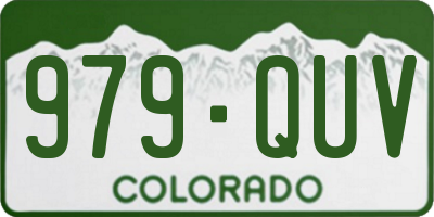 CO license plate 979QUV