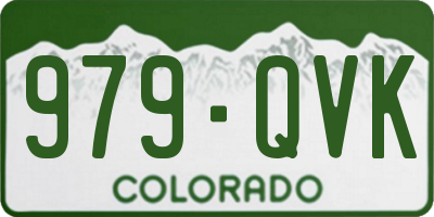 CO license plate 979QVK