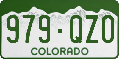 CO license plate 979QZO