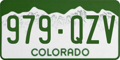 CO license plate 979QZV