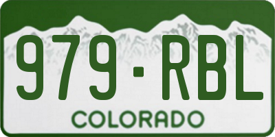 CO license plate 979RBL