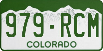 CO license plate 979RCM