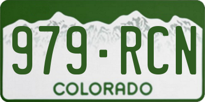 CO license plate 979RCN