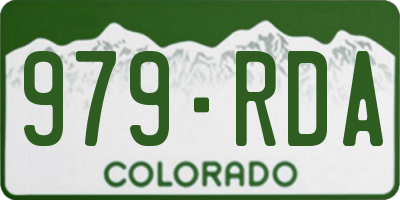 CO license plate 979RDA