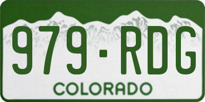 CO license plate 979RDG