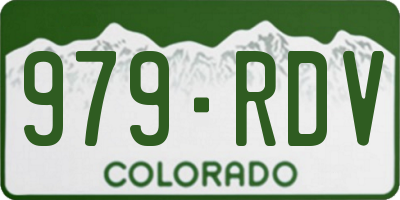 CO license plate 979RDV