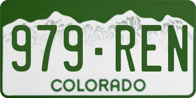 CO license plate 979REN