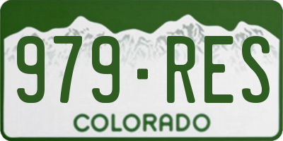 CO license plate 979RES