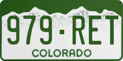 CO license plate 979RET
