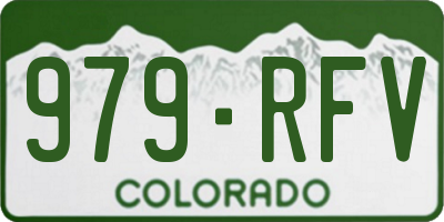 CO license plate 979RFV
