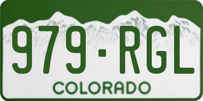 CO license plate 979RGL