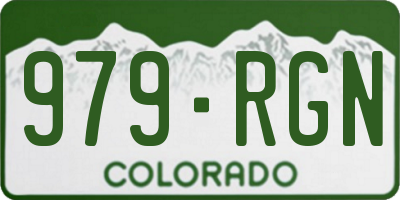 CO license plate 979RGN