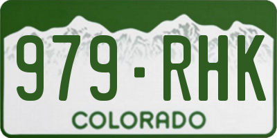 CO license plate 979RHK
