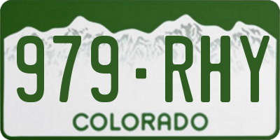 CO license plate 979RHY