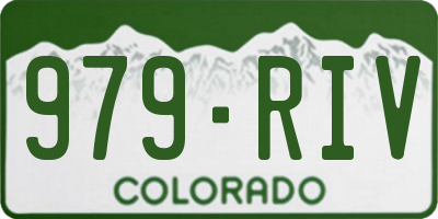 CO license plate 979RIV