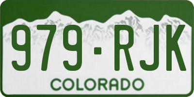 CO license plate 979RJK
