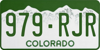 CO license plate 979RJR