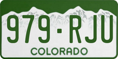 CO license plate 979RJU