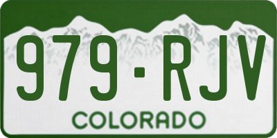 CO license plate 979RJV