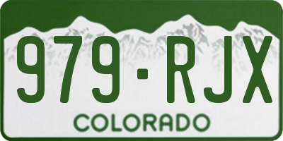 CO license plate 979RJX