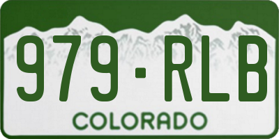CO license plate 979RLB