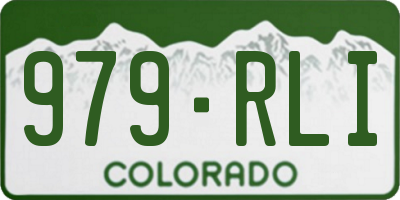CO license plate 979RLI