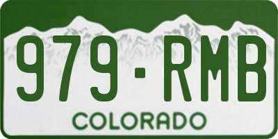 CO license plate 979RMB