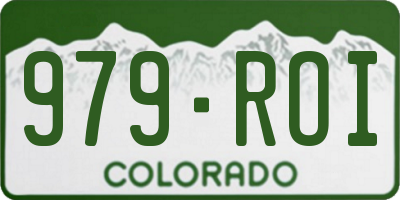 CO license plate 979ROI